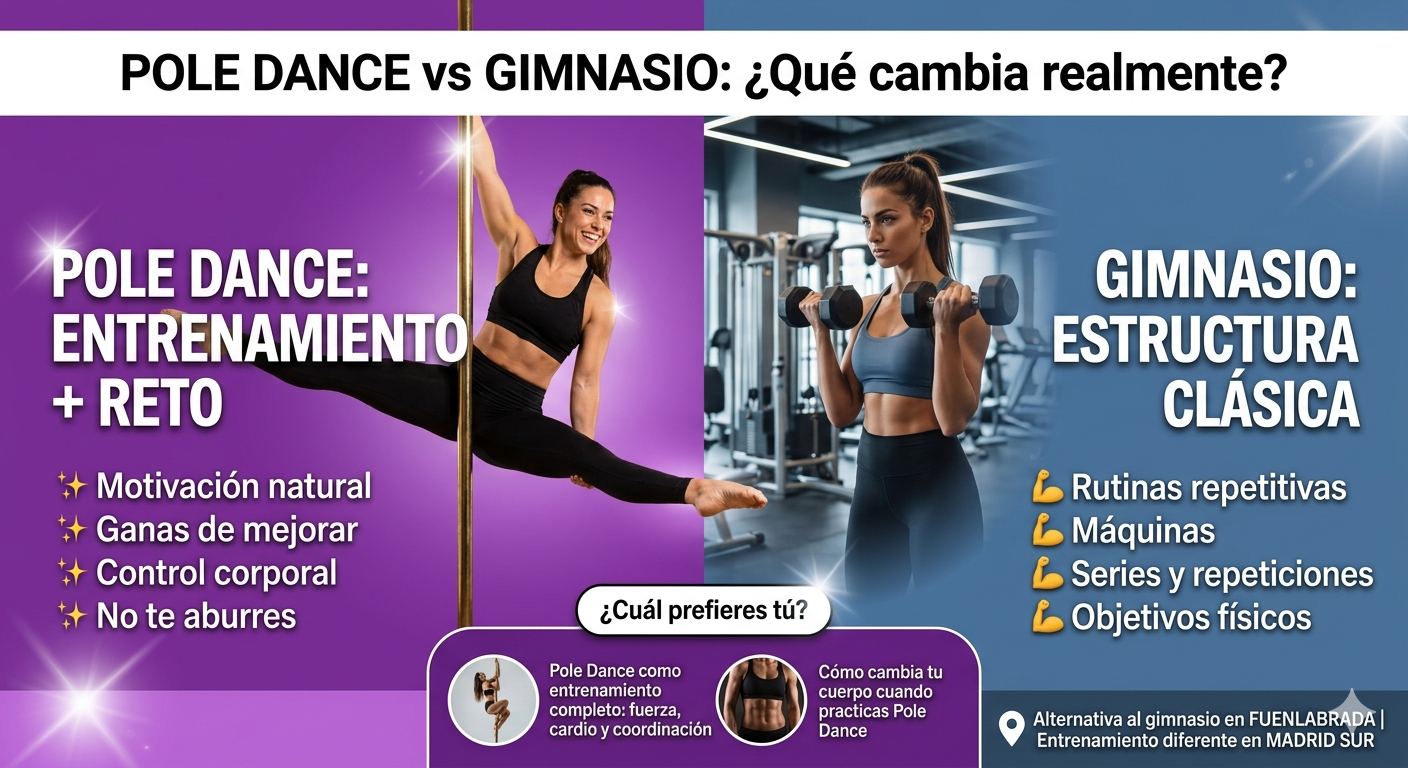 pole dance vs gimnasio